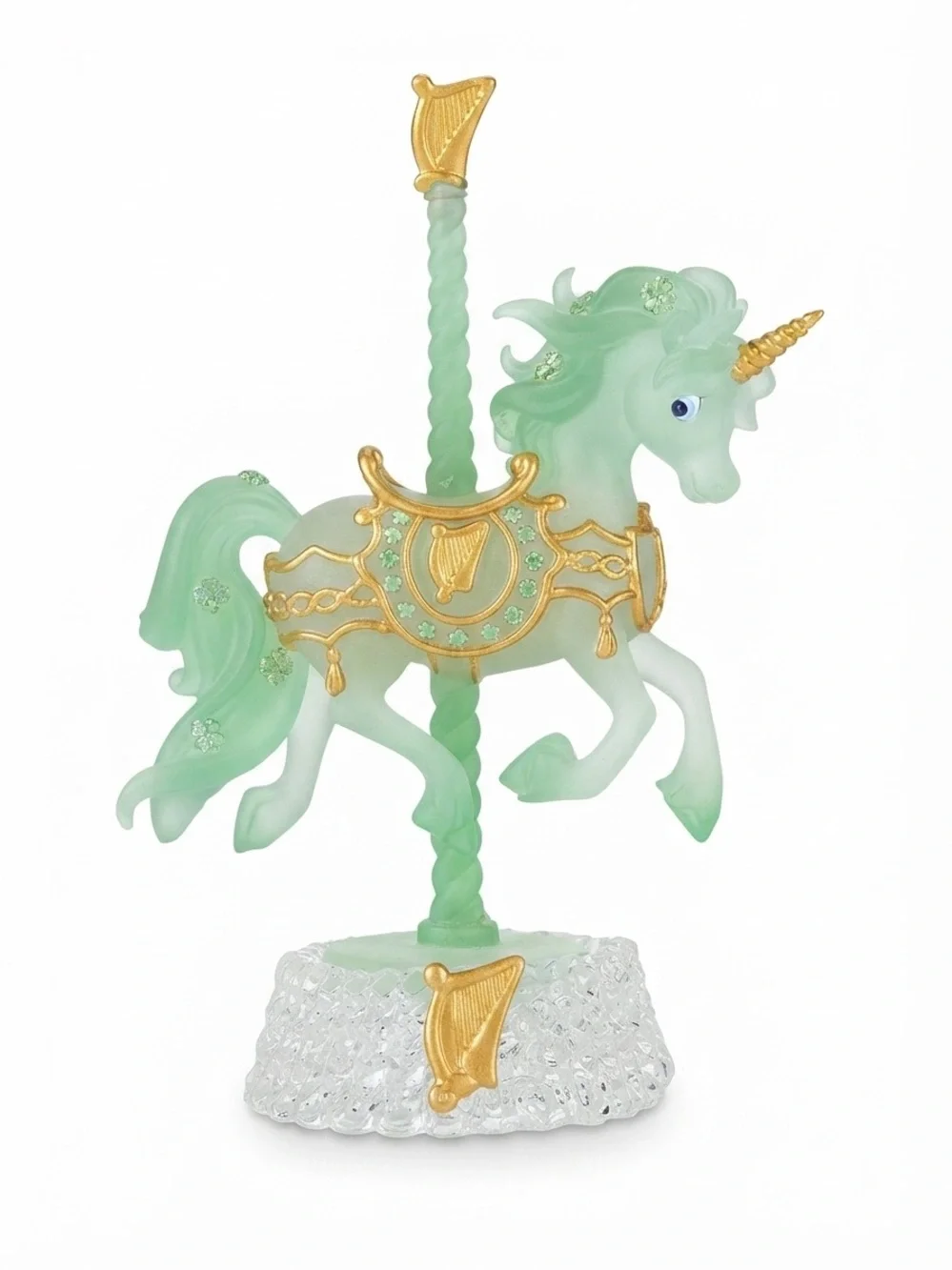 Rare-Irish luck of the Irish Unicorn Carousel Collection by Hamilton Collection